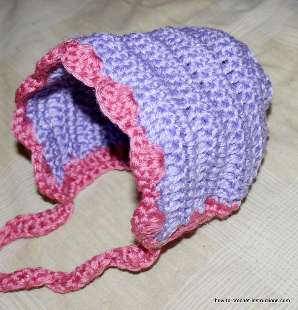 crochet baby bonnet