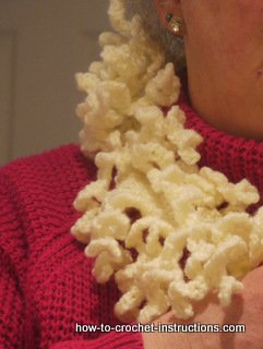 crochet boa scarf