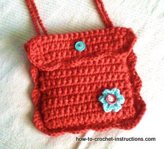 CROCHET SHOULDER BAG OR PURSE