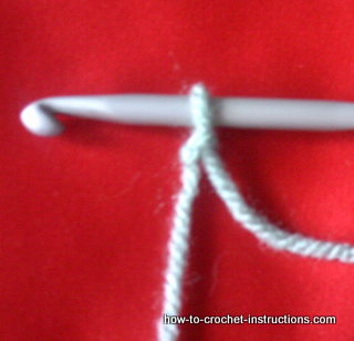 ready to crochet with slip knot on hook